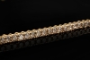 Elegantes Tennisarmband Armband mit Cognac Diamanten in 750er Roségold 