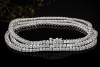 Crivelli Dreireihiges Tennisarmband mit 8,25 Ct Diamanten 750er Weißgold 