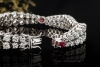Raffiniertes Vintage Armband 12,5 Ct Rubine und Diamanten 750er Weißgold 