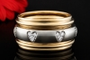 Wempe Ring Drehring mit Diamant Herzen in Weißgold Gelbgold 750 Bicolor 
