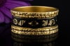 Antiker Trauerring Mary Christmas 1818 Ring Schwarz Gold in Gelbgold 750 