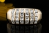 Exklusiver Wempe Ring Eckige Diamanten im Carreeschliff in Gelbgold 750 