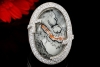 Meissen Ring Mystery Ming Drache Bemaltes Porzellan Weißgold Handarbeit 