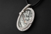 Meissen Collier Mystery Ming Drache Bemaltes Porzellan Weißgold Anhänger 