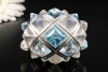 Stephen Webster London Cocktailring Mondstein Blautopas in Weißgold 750 