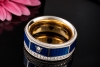 Wellendorff Ring Blaue Lagune Drehring mit Diamanten in 750er Weißgold 