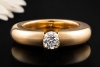 Massiver Solitär Ring Spannring mit Diamant 0,52 Carat in 750er Roségold 