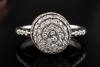 Designer Ring Kugel mit Diamanten in 750er Weißgold Goldschmiedearbeit 