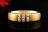 Meister Diamantring in 750er Gelbgold mattiert Trauring mit 9 Diamanten 