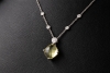 Gress-Rinck Collier Lemon-Citrin und Diamanten 750er Weißgold Handarbeit 