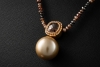Diamantcollier 42 Carat braune & schwarze Diamanten Südseeperle Gold 750 
