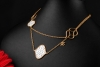Zoccai 1839 Venice Collier mit geflochtenem Perlmutt in 750er Roségold 