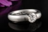 Niessing Spannring Solitär Ring Rund Diamant Brillant 1,06 Ct Platin 950 