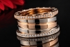 BVLGARI B.zero1 Ring Labyrinth mit Diamanten in Roségold & Weißgold 750 