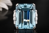 Großer Cocktailring 30 Carat Aquamarin im Emerald Cut in 558er Weißgold 