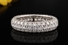 Exklusiver Memoire Ring Diamanten rundum 950er Platin Goldschmiedearbeit 