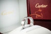 Cartier Love Ring 3 Diamanten in Weißgold 750 Großes Modell 50 Full Set 