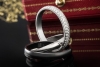 Cartier Trinity Ring mit Diamanten Klassisch in Weißgold Keramik Platin 
