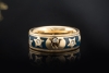 Wellendorff Vintage Ring Sternenhimmel Blau mit Diamanten 750er Gelbgold 