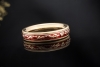 Wellendorff Ring Chili Rot Drehring mit Diamant in 750er Gelbgold Gr. 61 