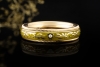 Wellendorff Ring Pistazie Fantasie Drehring Grün 1 Diamant Gelbgold 750 