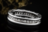 BVLGARI B.zero1 1-Band Memoire Ring Diamanten in 750er Weißgold Größe 54 