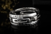 BVLGARI Parentesi Ring Offenes Design in 750er Weißgold OVP Größe 55 