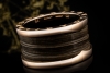 BVLGARI B.zero1 Ring 4-Band Marmor Braun Naturstein 750er Roségold Gr 56 