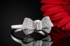 Chopard Ring Schleife mit Baguette Solitär und Diamanten in Weißgold 750 