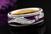 Wellendorff Ring Purpurkuss Lila Drehring Diamanten in Weißgold Full Set 