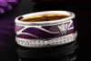 Wellendorff Ring Purpurflügel Lila Drehring Diamanten Weißgold Full Set 