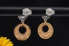 Runde Bicolor Ohrstecker Ohrhänger Diamanten 750er Roségold und Weißgold 