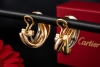 Trinity de Cartier Creolen Ohrringe Große Ausführung 750er Gold Full Set 