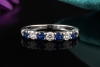 Tiffany & Co. Forever Ring Halbmemoire Saphire & Diamanten in Platin 950 