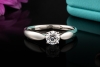 Tiffany & Co. Harmony Solitär Ring mit Diamant 0,37 Ct. 950er Platin OVP 