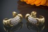 Stilvolle OHRSTECKER Ohrringe mit Brillanten in 585er Gelbgold  