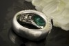 Hans Dieter Krieger Ring mit Smaragd und Brillanten in 950er Platin 