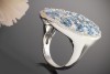 Edeltopas / Blautopas Traum Ring mit Brillanten Sommerlich in 750er Weißgold 