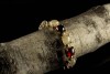 Armband mit 40 Carat Rutil Quarz & Granat Cabochons in 585er Gelbgold 