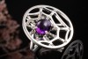 Chaumet Paris Ring Amethyst Spinnennetz mit Diamanten in 750er Weißgold 
