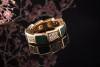 BVLGARI Serpenti Viper Ring mit Malachit und Diamanten in 750er Rosegold 
