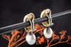 Perlenohrringe mit Tahiti Perlen Tropfen Diamanten Ohrringe Gelbgold 750 