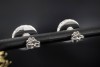 Ohrstecker Ohrringe Rund mit 146 Diamanten 3,07 Ct TW IF in Weißgold 750 