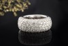 Ring mit 2,87 Carat Diamanten Goldschmiedearbeit Bandring Weißgold 750 