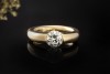 Niessing Spannring Solitär Ring mit Diamant Brillant 1,25 Carat Gelbgold 