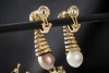 Ohrringe Ohrclips aus Gelbgold 750 mit Diamanten Südsee- und Tahitiperle 