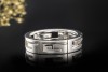 Gucci Ring Bandring mit Gucci Logo rundum Größe 53 in 750er Weißgold 