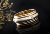 Cartier Drehring Saturn Ring Trinity mit Diamanten in Gold Tricolor 750 