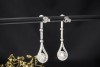 Lange Tropfen Ohrringe Ohrhänger Ohrstecker Diamanten in 750er Weißgold 