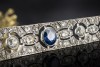Antikes Art Déco Armband mit Saphir und Altschliff Diamanten Platin 950 